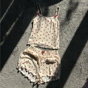Heart Print Women's Sleepwear Set